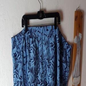 Just My Size Navy Leaf Pattern Shorts